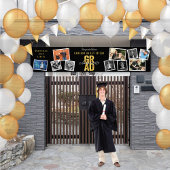 2025 Goud AFSTUDEERDER 10 Foto Modern Graduation P Spandoek