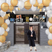 2025 Goud AFSTUDEERDER 10 Foto Modern Graduation P Spandoek