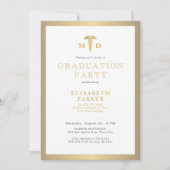 2025 gouden elegante MD foto afstudeerfeest Kaart (Voorkant)