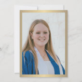 2025 gouden elegante MD foto afstudeerfeest Kaart (Achterkant)