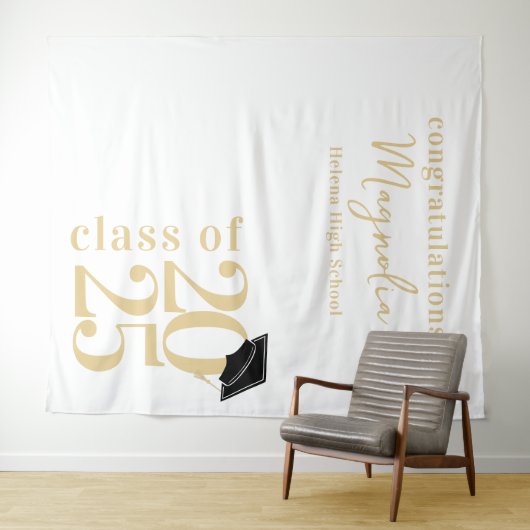 2025 Graduation Cap Banner Achtergrond Wandkleed (In Situ (horizontaal))