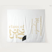 2025 Graduation Cap Banner Achtergrond Wandkleed (Voorkant (horizontaal))