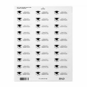 2025 Graduation Party Symbols Retour Adreslabel Etiket (Full Sheet)