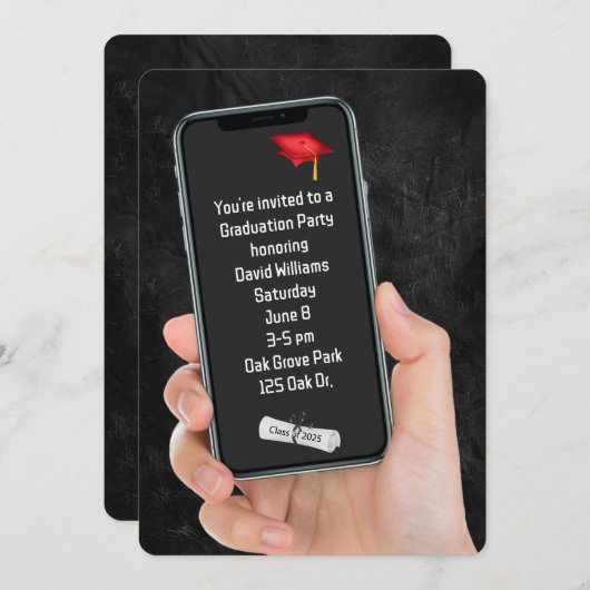 2025 Graduation Party Tekstbericht Kaart (Voorkant / Achterkant)
