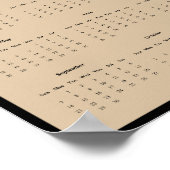2025 Gravende Uil Wandkalender Poster (Hoek)