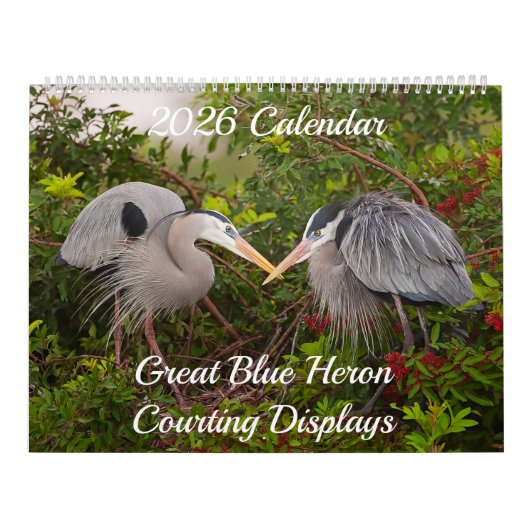 2025 Great Blue Heron Courting Displays Kalender (Hoes)