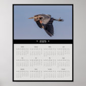 2025 Great Blue Heron Wall Calendar Poster (Voorkant)