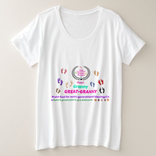 2025 Great-Granny Commemorative Grote Maat T-shirt (Design voorkant)