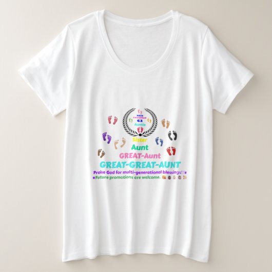 2025 Great-Great-Aunt (G2) Commemorative Grote Maat T-shirt (Design voorkant)