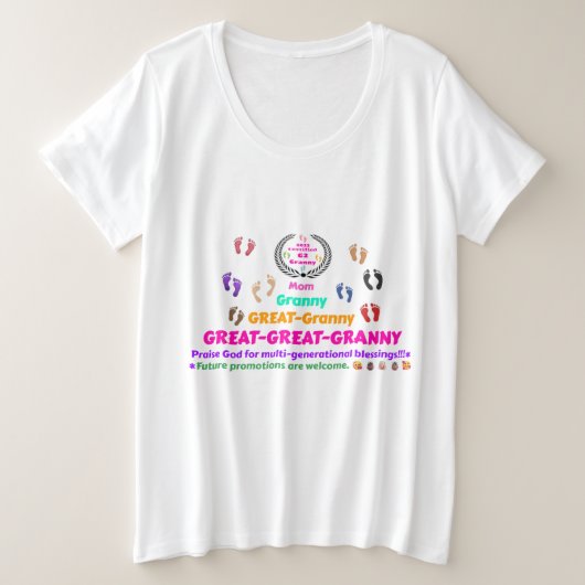 2025 Great-Great-Granny Commemorative Grote Maat T-shirt (Design voorkant)