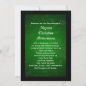 2025 Green Black Tassel Charm College Afstuderen Kaart (Achterkant)