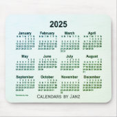 2025 Green Leaf Smoke Calendar van Janz Muismat (Voorkant)