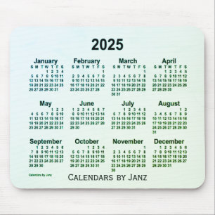 2025 Green Leaf Smoke Calendar van Janz Muismat