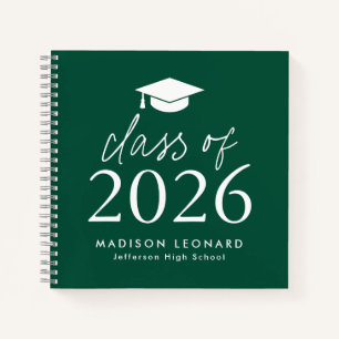 2025 Green Photo Afstuderen gastenboek Notitieboek
