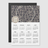 2025 Grijs Beige Aangepaste Foto Magnetische Kalen (Voorkant / Achterkant)