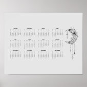 2025 Grijze Maan Kalender Poster (Voorkant)