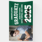 2025 Groen Afstuderen Banner met Pet (Verticaal)