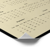 2025 Grote Gehoornde Uilenmuurkalender Poster (Hoek)