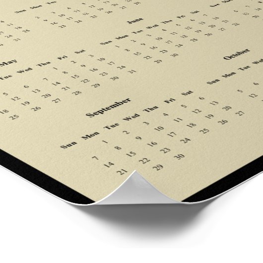 2025 Grote Gehoornde Uilenmuurkalender Poster (Hoek)