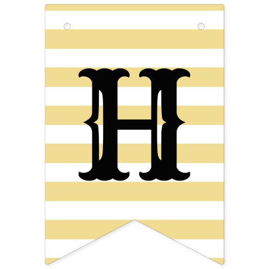 2025 Happy New Year Party Faux Gold Stars Stripes Vlaggetjes (Eerste vlag)