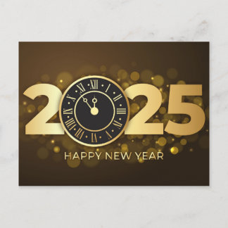 2025 Happy New Year Wenskaart Briefkaart