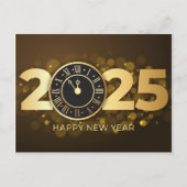 2025 Happy New Year Wenskaart Briefkaart (Voorkant)