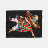 2025 Happy Party Mexicaanse jongen Dabbing Poncho Fleece Deken (Voorkant (Horizontaal))