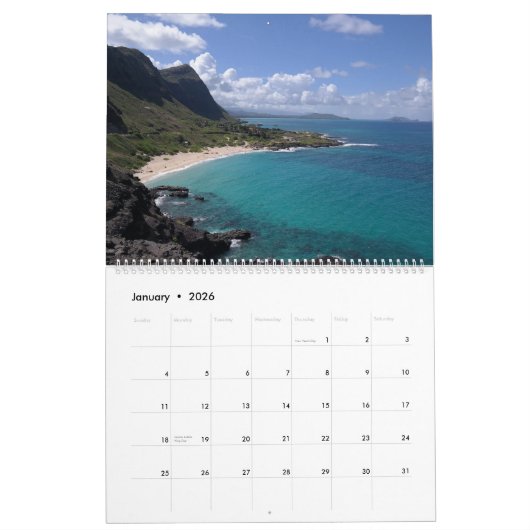 2025 Hawaii Schilderachtig wandkalender Kalender (Jan 2026)