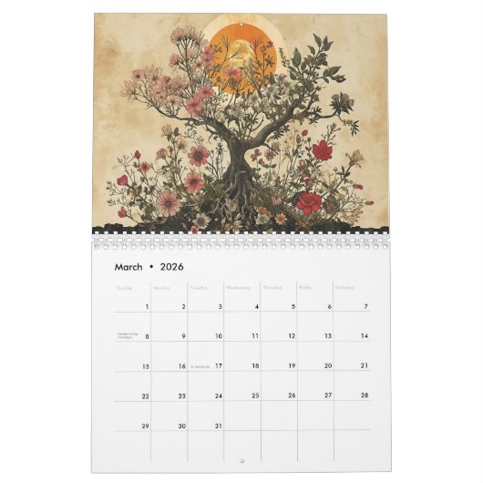 2025 heidense stijl kalender (Mar 2026)