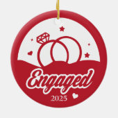 2025 Het begin van Forever Personalized Keramisch Ornament (Achterkant)