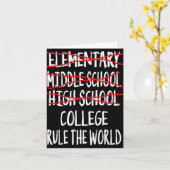 2025 High School Afstuderen - Funny High School GR Kaart (Gele Bloem)