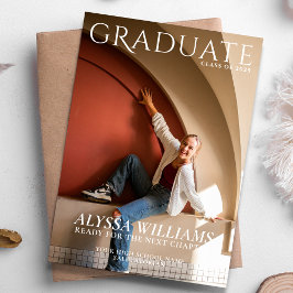 2025 High School Afstuderen Magazine Hoesje Foto Aankondiging