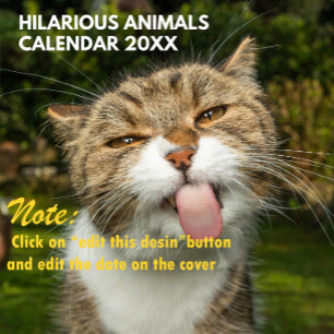 2025 Hilarische dieren gepersonaliseerd Kalender