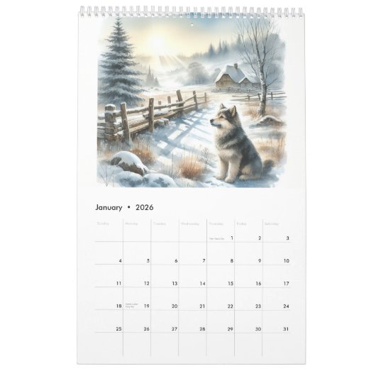2025 Hondenras Fun Animals Kalender (Jan 2026)
