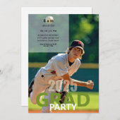 2025 Honkbal Foto Afstudeerfeest Kaart (Voorkant / Achterkant)