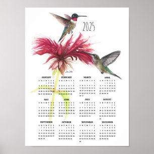 2025 Hummingbird Paar Poster