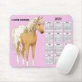 2025 I Love Horses Calendar Muismat (Met muis)