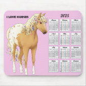 2025 I Love Horses Calendar Muismat (Voorkant)