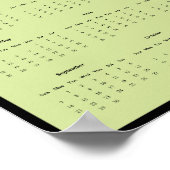 2025 Iguana Muurkalender Poster (Hoek)