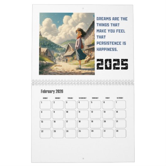 2025 Inspirerend Wijsheid Animatie Muurkalender Kalender (Feb 2026)