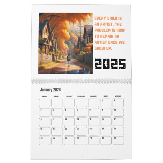 2025 Inspirerend Wijsheid Animatie Muurkalender Kalender (Jan 2026)