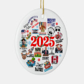 2025 Jaar in de Review Kerst Ornament (Rechts)