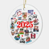 2025 Jaar in de Review Kerst Ornament (Links)