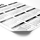 2025 Jaar in een oogopslag Kalender Fotouitbreidin Foto Afdruk (Hoek)