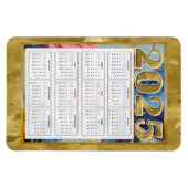 2025 Jaar in een oogopslag Kalender Nieuwjaar magn Magneet (Horizontaal)