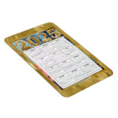 2025 Jaar in een oogopslag Kalender Nieuwjaar magn Magneet (Rechterzijde)