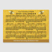 2025 Jaar Kalender Bijen Honingraat Apiary Custom Magnetische Uitnodiging (Voorkant)