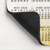 2025 Jaar Kalender Faux Gold Glitter Druppels Aang Muismat (Hoek)