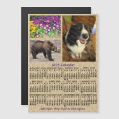 2025 Jaar Kalender Koffiebonen 3 Foto's Magneet (Voorkant / Achterkant)