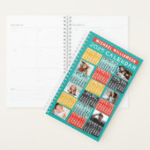 2025 Jaar Kalender Modern 12 Foto Collage Naam SM Planner (Display)